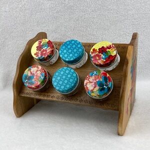 The Pioneer Woman Wildflower Whimsy Spice Jar Rack Set 9.9” x 6.9” x 6.9”